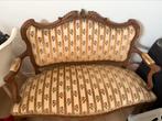 Barok vintage tweezit zetel, beige met bloemen motief, Ophalen