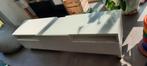 Ikea Besta tv meubel. Wit mat, met glasplaat en pootjes, Ophalen, Gebruikt