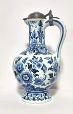 Delfts blauwe Kruik / kan met tin deksel., Antiek en Kunst, Ophalen of Verzenden