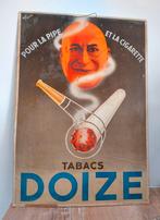 Enseigne publicitaire ancienne Tabacs Louis Doize Liège 1950, Collections, Marques & Objets publicitaires, Comme neuf, Enlèvement ou Envoi
