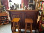 Barmeubel met 2 barkrukken -wijnrek en dressoir, Huis en Inrichting, Ophalen, Gebruikt, Inclusief barstoelen