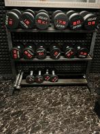 Te koop Dumbels rek 2,5 tm 20 kilo met rek, Sport en Fitness, Fitnessmaterialen, Ophalen, Zo goed als nieuw