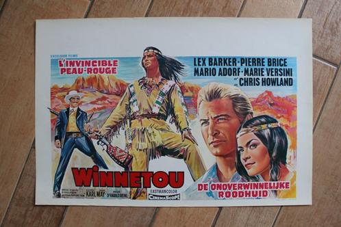 filmaffiche Karl May Winnetou 1 Lex Barker filmposter, Verzamelen, Posters, Zo goed als nieuw, Film en Tv, A1 t/m A3, Rechthoekig Liggend