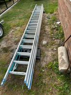 Solide 3x18 treden met koord, Doe-het-zelf en Bouw, Ladders en Trappen, Ophalen, Gebruikt, Ladder, Opvouwbaar of Inschuifbaar
