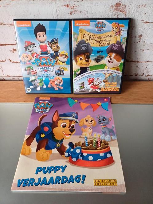 Paw patrol 2 dvd's NL et francais en boek, Cd's en Dvd's, Dvd's | Kinderen en Jeugd, Zo goed als nieuw, Ophalen of Verzenden