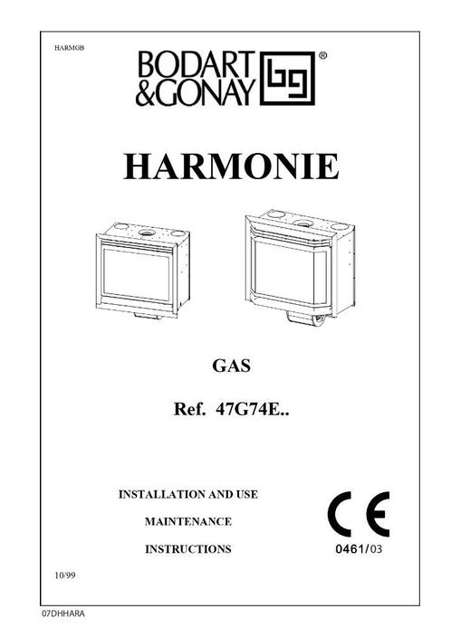 Lot 2 insert Bodart et Gonay au Gaz Naturel Model 4 Harmonie, Maison & Meubles, Poêles, Utilisé, Encastré, Chauffage à gaz, Gaz