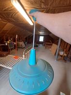 Retro vintage blauwe hanglamp, Huis en Inrichting, Gebruikt, Ophalen of Verzenden
