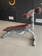 Technogym crunch en decline bench, Sport en Fitness, Ophalen of Verzenden, Zo goed als nieuw, Benen