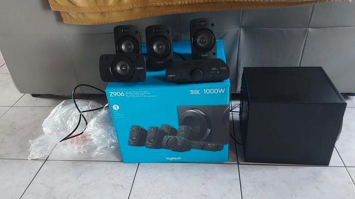 Logitech z906 boxen, Audio, Tv en Foto, Soundbars, Zo goed als nieuw, Bluetooth, Ophalen of Verzenden