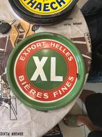 Emaille plateau export helles xl bieres fines, Ophalen, Gebruikt, Reclamebord