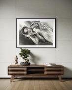 Houtskool tekening Steve McQueen, Antiek en Kunst, Ophalen