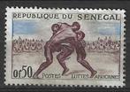 Senegal 1961 - Yvert 205 - Afrikaans worstelen - 50 c. (ST), Timbres & Monnaies, Timbres | Afrique, Affranchi, Envoi