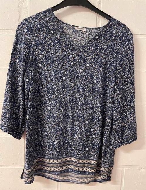 Blouse 3/4 mouw merk damart maat 40, Kleding | Dames, Blouses en Tunieken, Gedragen, Maat 38/40 (M), Blauw, Ophalen of Verzenden