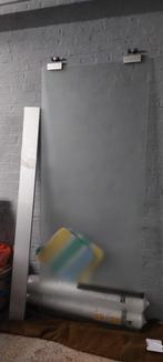 Porte en verre opaque avec rail, Bricolage & Construction, 75 à 150 cm, Enlèvement, Utilisé, Autres types
