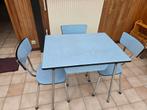 Bauwe Formica keukentafel + 3 stoelen, Antiek en Kunst, Ophalen