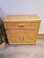 Vintage dressoir van rotan, 1 of 2 laden, Ophalen, Zo goed als nieuw