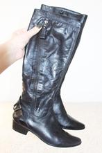 Mooie Gevoerde Leren Linea Zeta Laarzen s12 (Maat 36) € 55,-, Hoge laarzen, Verzenden, Zwart, Zo goed als nieuw