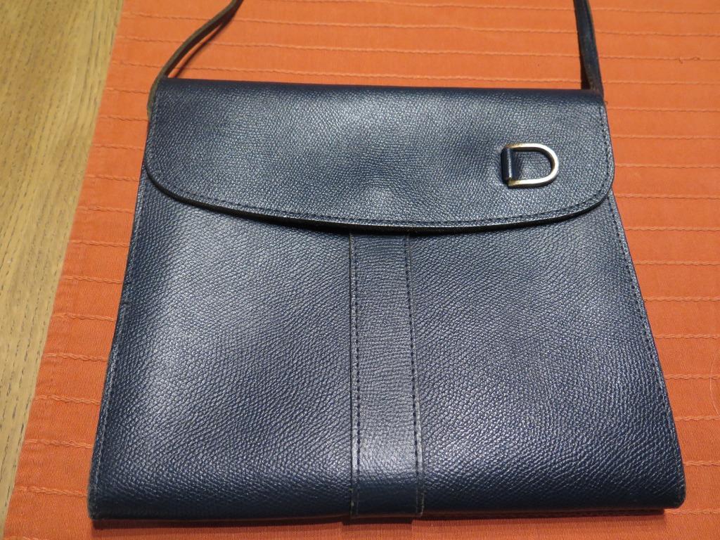 sac à main en cuir bleu, Enlèvement, Comme neuf, Bleu, Sac à main