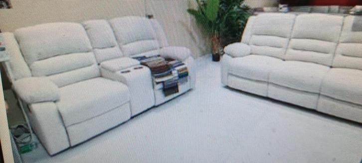 Nieuwe salon  3RR  +  2RR, Huis en Inrichting, Zetels | Complete zithoeken, Nieuw, Hout, Leer, Stof, Ophalen of Verzenden