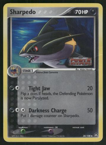 Sharpedo 38/108 - Power Keepers (Reverse Holo) (NM) beschikbaar voor biedingen