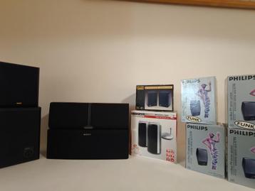 Lot enceintes vintage / divers audio beschikbaar voor biedingen