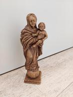 Statue de Marie en bois avec l'enfant Jésus +- 18cm, Enlèvement ou Envoi