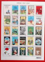 1907-2007- 100 ANS HERGE-COUVERTURES DES 25 ALBUMS, Sans enveloppe, Art, Neuf, Timbre-poste