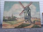 huile sur toile moulin signe de meyer, Antiek en Kunst, Ophalen of Verzenden