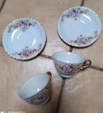 vintage, 2 sets porceleinen koffietasjes en onderzetbordje, Antiek en Kunst, Antiek | Servies los, Ophalen of Verzenden