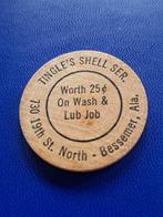 États-Unis 5 centimes en bois Tingle's Bessemer, Alabama, Envoi, Monnaie en vrac, Amérique du Nord