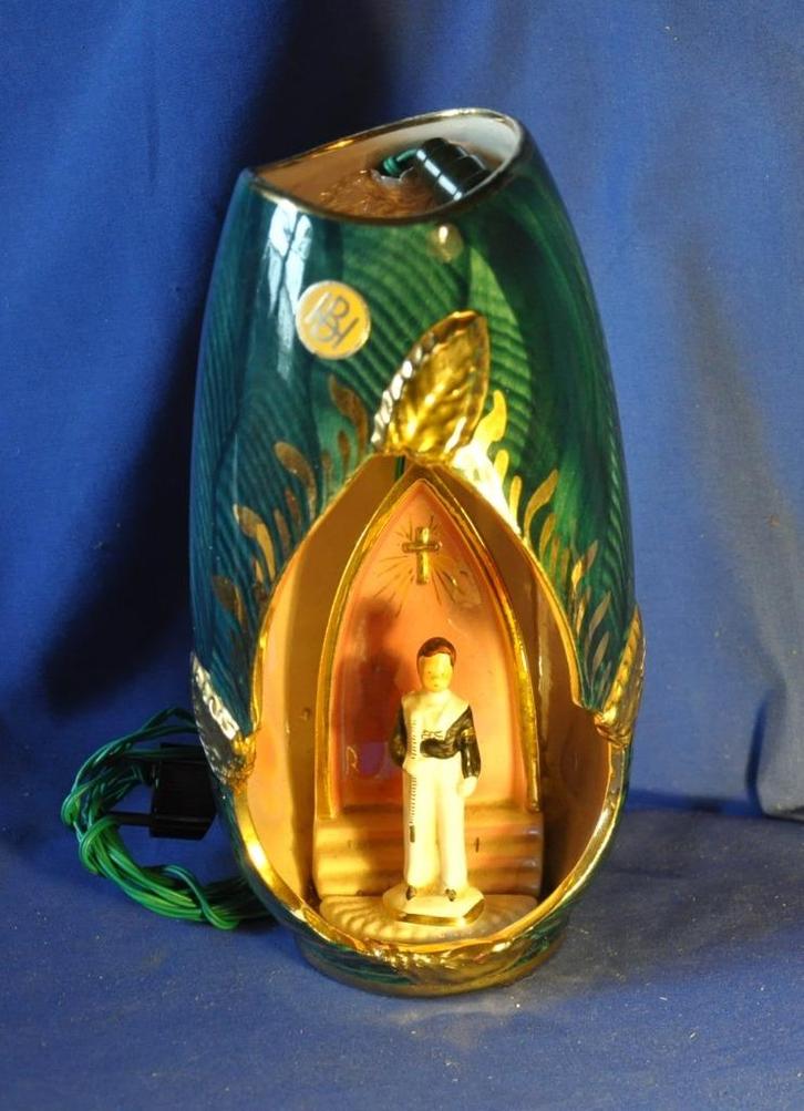 (D)  lampe de communion bequet quaregnon, Antiek en Kunst, Antiek | Vazen, Ophalen of Verzenden