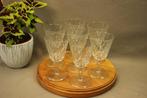 Vintage 7 wijnglazen, Antiek en Kunst, Antiek | Glaswerk en Kristal, Ophalen of Verzenden