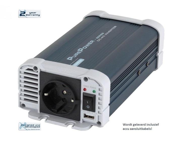 Omvormer ZUIVERE SINUS 12V naar 230V - 300 Watt continue, Caravans en Kamperen, Mobilhome-accessoires, Nieuw, Ophalen of Verzenden