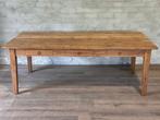Franse boerentafel - 220 x 99 cm + 79,5 cm hoog / 3 lades, Huis en Inrichting, Eikenhout, 200 cm of meer, Vijf personen of meer