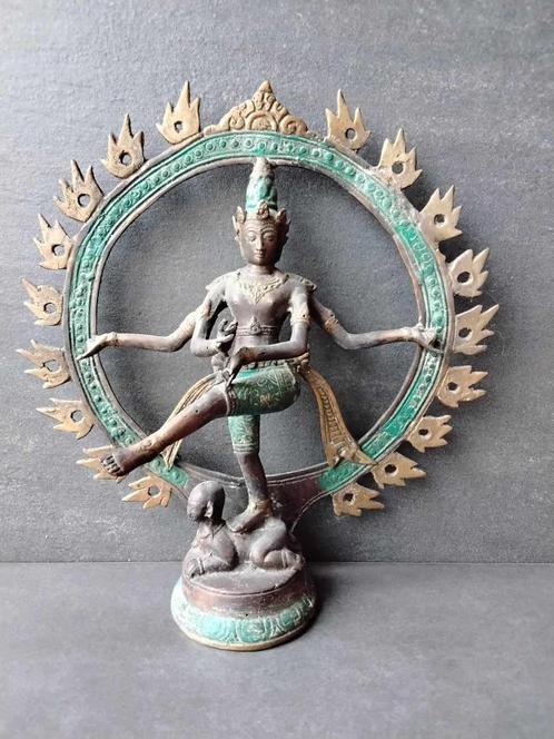bronzen beeld, Shiva Nataraja, India, 36 cm, Huis en Inrichting, Woonaccessoires | Boeddhabeelden, Nieuw, Ophalen of Verzenden