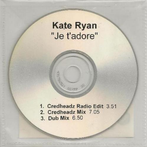 KATE RYAN JE T'ADORE UK 3 TRACK PROMO CD SINGLE, Cd's en Dvd's, Cd Singles, Zo goed als nieuw, Dance, 1 single, Maxi-single, Verzenden