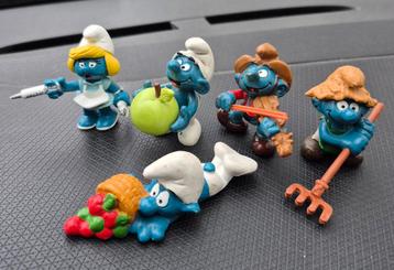 Smurfen 5 figuren officiële collectie  beschikbaar voor biedingen