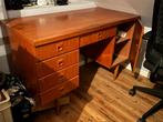 Bureau en noyer clair de couleur vintage, Maison & Meubles, Bureaux, Enlèvement, Utilisé, Bureau