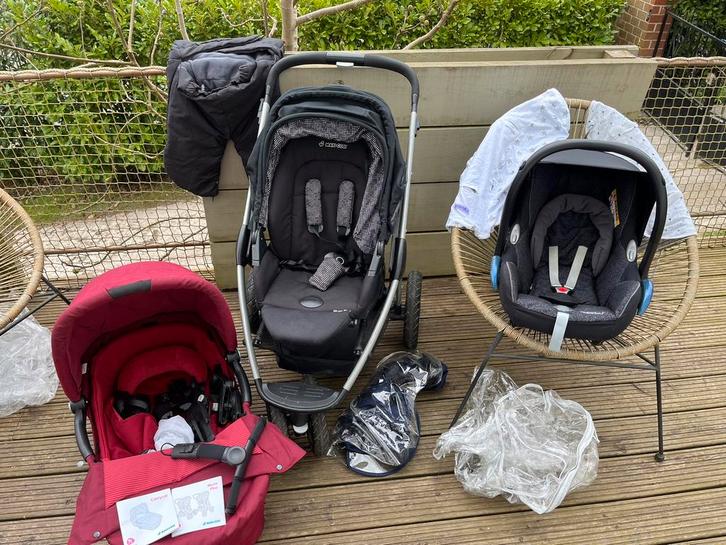 Poussette TRIO Maxi-Cosi, Kinderen en Baby's, Kinderwagens en Combinaties, Gebruikt, Combiwagen, Maxi-Cosi, Met autostoeltje, Met reiswieg