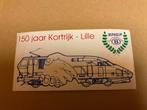 Sticker Belgische Spoorwegen - SNCF 150 jaar Kortrijk-Lille, Verzamelen, Spoorwegen en Tram, Ophalen of Verzenden