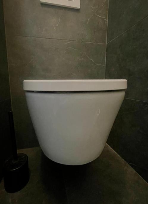Sanindusa Wandtoilet Urb.y wit zonder zitting, Doe-het-zelf en Bouw, Sanitair, Nieuw, Toilet, Steen, Ophalen
