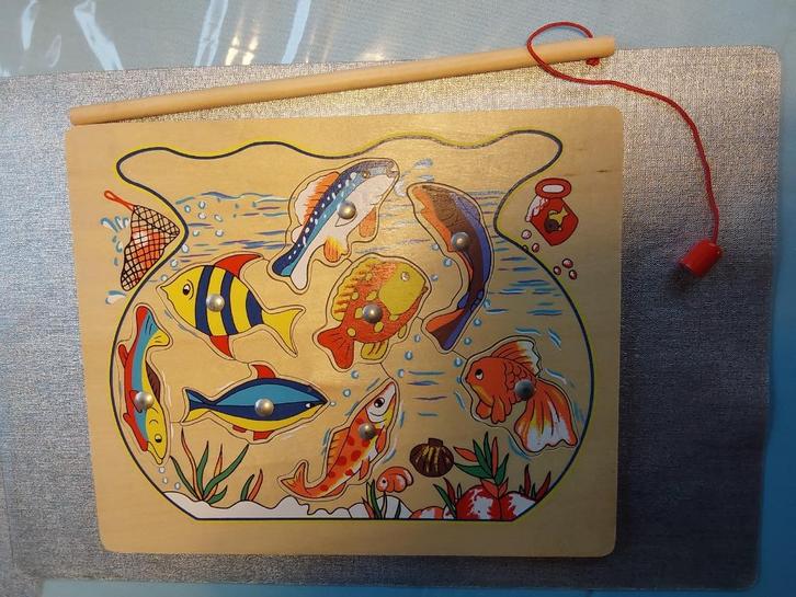 Visspel-puzzel magnetisch (2 dezelfde stuks), Kinderen en Baby's, Speelgoed | Educatief en Creatief, Zo goed als nieuw, Puzzelen