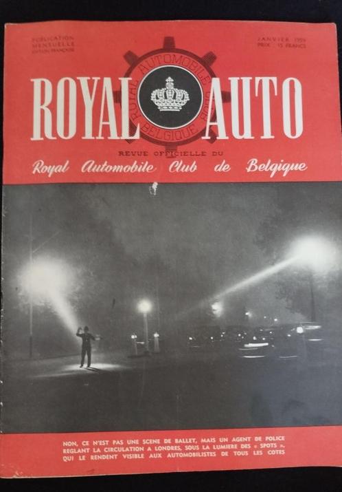 ROYAL AUTO 1959 n1 revue du RACB, Livres, Autos | Brochures & Magazines, Utilisé, Général, Envoi