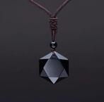 Pierre d'énergie naturelle obsidienne noire Six étoiles, Verzenden, Nieuw