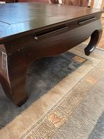 TABLE À OPIUM ORIENTALE EN BOIS (teck), Maison & Meubles, Teck, Moins de 50 cm, Carré, Enlèvement