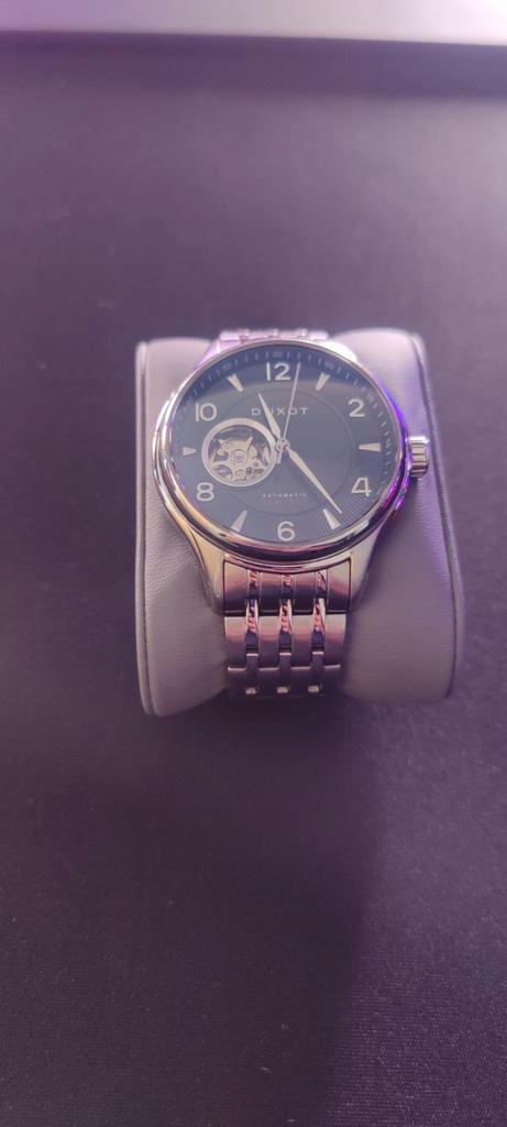 Duxot Patrios Open Heart Automatic – Herenhorloge, Handtassen en Accessoires, Horloges | Heren, Zo goed als nieuw, Staal, Staal