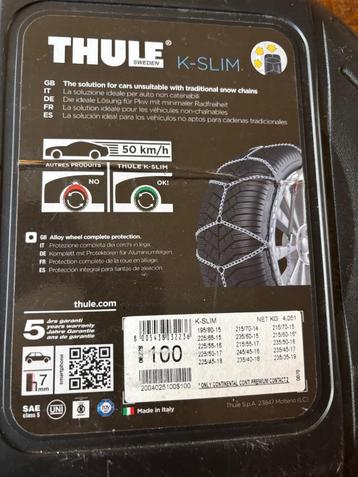Chaînes THULE - K-slim neuves, Autos : Divers, Chaînes, Enlèvement, Neuf