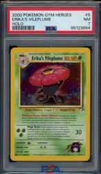 Erika's Vileplume Holo PSA 7 - 5/132 - Gym Heroes 2000, Foil, Losse kaart, Zo goed als nieuw, Verzenden