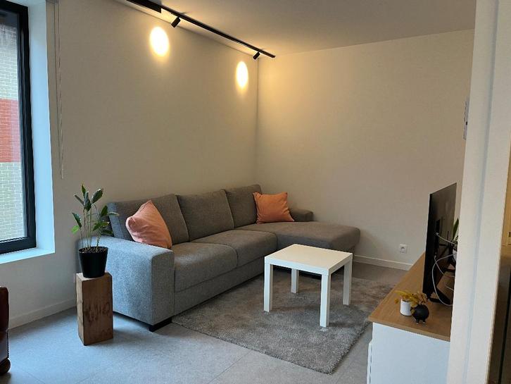 Hoeksalon 3-zit zetel stof grijs, Huis en Inrichting, Zetels | Complete zithoeken, Zo goed als nieuw, Stof, Ophalen