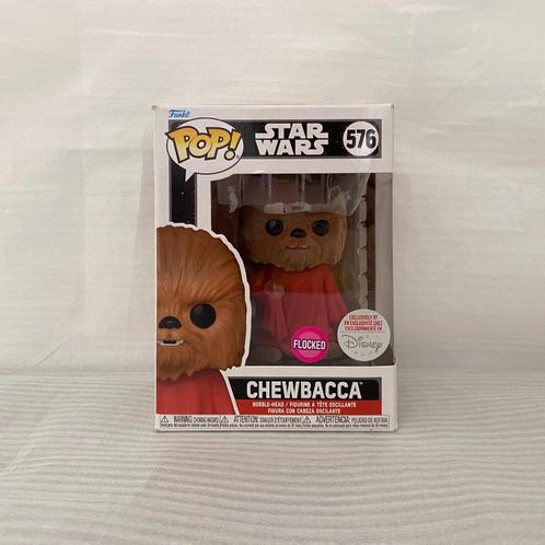 Funko POP! #576 Star Wars Chewbacca Flocked Exclu Disney, Collections, Statues & Figurines, Neuf, Animal, Enlèvement ou Envoi